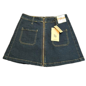 SINCERELY JULES Zip Up Blue Jean Skirt Size 1, NWT!